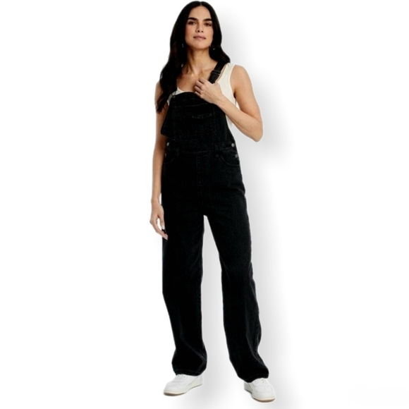 NWOT Black Overalls - Picture 2 of 11